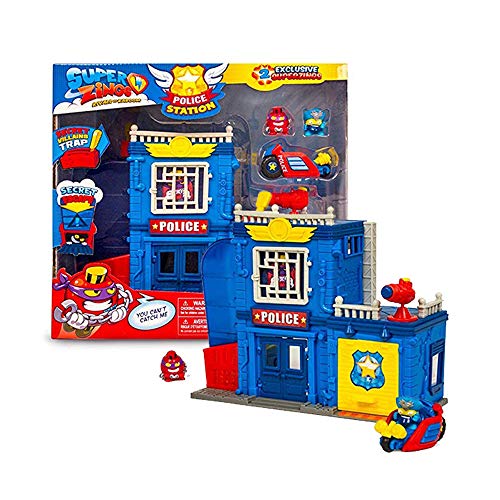 SuperZings - Estación de Policía (PSZSP112IN01) con 2 Exclusivas Figuras y 1 Moto