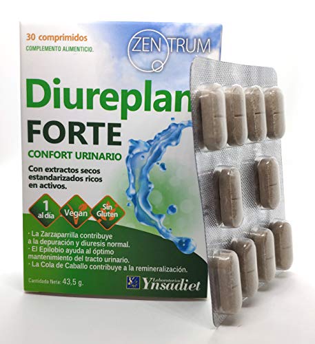 SUPLEMENTO PARA MANTENER LA SALUD DEL TRACTO URINARIO- DIUREPLAN + VITAMINA C – MEJORA TÚ SALUD DIGESTIVA - 1 CÁPSULA AL DÍA | APTO PARA VEGANOS | SIN GLUTEN | 30 COMPRIMIDOS | 100% NATURAL