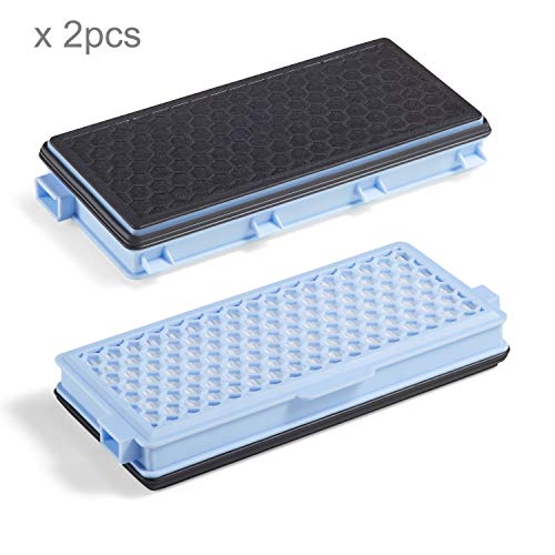 Supremery 2X Filtro HEPA Compatible con Miele SF-HA 50 Filtro de Aspirador con carbón Activo contra olores S8000 S6000 S5000 S4000 Series Complete C2 C3 Compact C1 C2 S8340 S6240 S5211