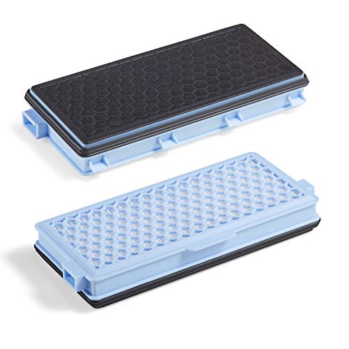 Supremery 2X Filtro HEPA Compatible con Miele SF-HA 50 Filtro de Aspirador con carbón Activo contra olores S8000 S6000 S5000 S4000 Series Complete C2 C3 Compact C1 C2 S8340 S6240 S5211