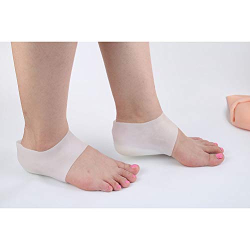 SUPVOX Aumento de altura Calcetines Heel Lift Gel Plantillas Protector de talón invisible para hombres y mujeres