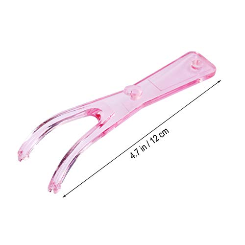 SUPVOX - Soporte de hilo dental reutilizable para limpieza de dientes (rosa + azul)