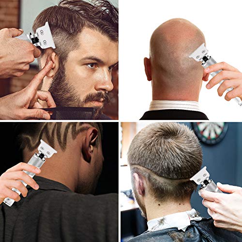 SURKER Cortadora para hombres Cortapelos Pro Li T-Blade Clipper USB Recargable Preciso Trimmer Recortadora Barba Coratador de cabello … (Pladeado)