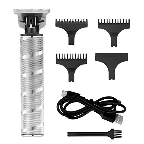 SURKER Cortadora para hombres Cortapelos Pro Li T-Blade Clipper USB Recargable Preciso Trimmer Recortadora Barba Coratador de cabello … (Pladeado)