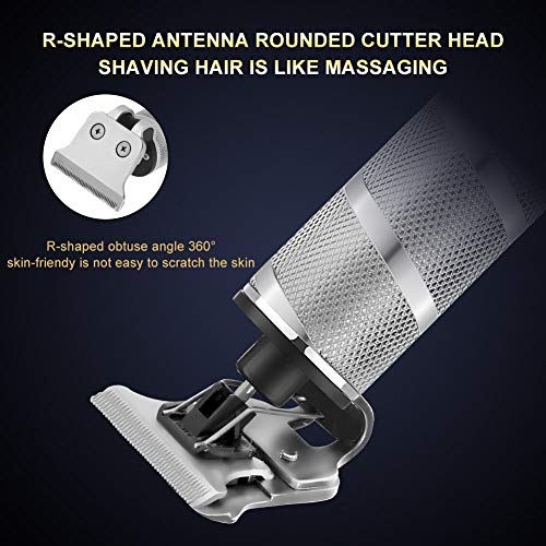 SURKER Cortadora para hombres Cortapelos Pro Li T-Blade Clipper USB Recargable Preciso Trimmer Recortadora Barba Coratador de cabello … (Pladeado)