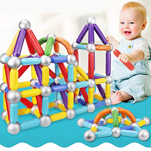 Suszian 36pcs / Set Juguete de Rompecabezas de Palo magnético para niños Bloques de construcción magnéticos para niños ensamblados Juguetes educativos, Habilidades motoras Finas