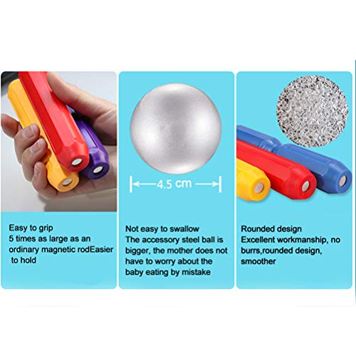 Suszian 36pcs / Set Juguete de Rompecabezas de Palo magnético para niños Bloques de construcción magnéticos para niños ensamblados Juguetes educativos, Habilidades motoras Finas