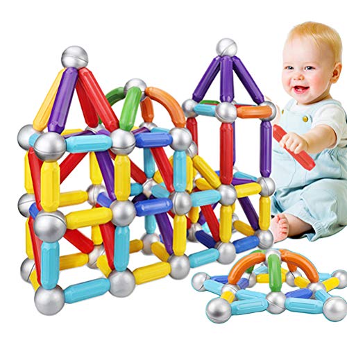 Suszian 36pcs / Set Juguete de Rompecabezas de Palo magnético para niños Bloques de construcción magnéticos para niños ensamblados Juguetes educativos, Habilidades motoras Finas