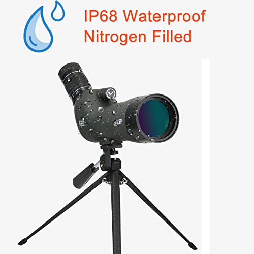 Svbony SV29 Telescopio Terrestre 20-60x60 con Ocular Grande Monocular Impermeable Lente FMC BAk-4 Prism Telescopio Terrestre para Tiro al Blanco Tiro con Arco Observación de Aves