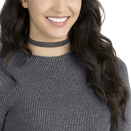 Swarovski Collar Fit, Negro, baño de rutenio