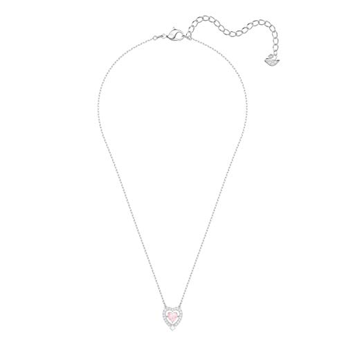 Swarovski Collar Sparkling Dance Heart, Rosa, Baño de Rodio