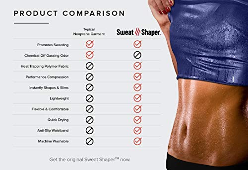 Sweat Shaper Chaleco de Sauna Premium de Entrenamiento para Adelgazar con polímero, Grande/Grande