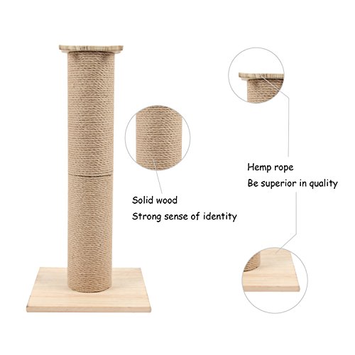 SWEET DEVIL Árbol Rascador para Gatos con Poste Rascadore Estabilidad con Columna de Sisal Natural,Grande,65 cm de Altura