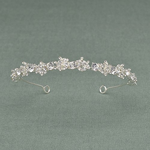 SWEETV Tiara Diadema Con Rhinestones Para Fiesta Novia Boda Corona Nupcial Tocado Accesorios del Pelo de las Mujeres