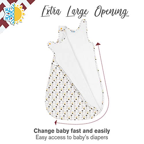 Sweety Fox - Saco de Dormir Bebe - Algodon 100% Ecológico Certificado Oeko-Tex® Sin Productos Químicos - Unisex