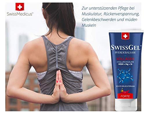 swissmedicus Bálsamo caballo con Colágeno wärmend extra fuerte hierbas Bálsamo para wärmende körperpf Lede, bevegungs o Dolor Alivio. con Colágeno, hyaluronsäure, 200 ml