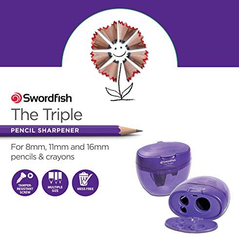 Swordfish The Triple - Sacapuntas triple con depósito