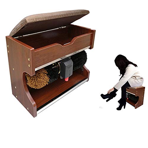 SX-Shoe polisher pulidor eléctrico de Zapatos, máquina Completamente automática Pulido y abrillantador mecánico para lustrado Zapatos. Cepillo Zapatos con Caja Almacenamiento la Familia Bancos Hotel