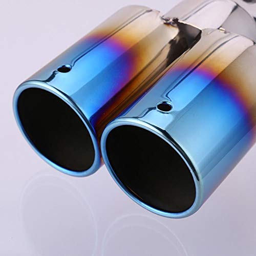 SXGKYY Universal De Acero De 63mm Escape Cola Consejo Silenciador Posterior del Coche De La Extremidad Garganta De Línea Inoxidable del Coche Escape Recto Cola De Tubo Silenciador