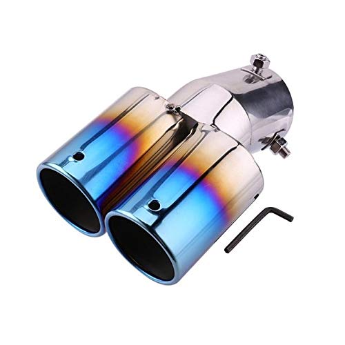 SXGKYY Universal De Acero De 63mm Escape Cola Consejo Silenciador Posterior del Coche De La Extremidad Garganta De Línea Inoxidable del Coche Escape Recto Cola De Tubo Silenciador