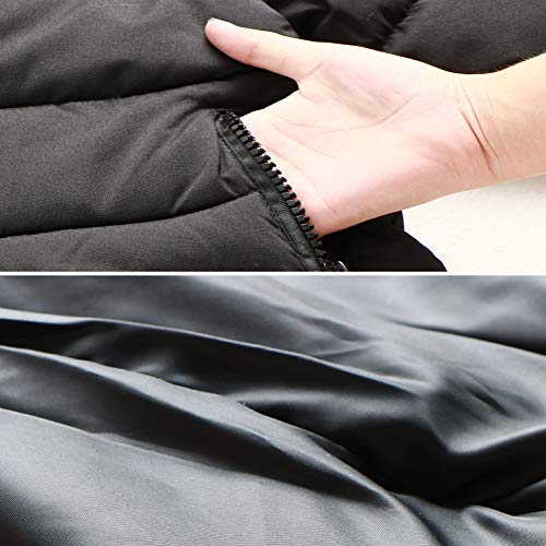 SXSHUN Niños Chaqueta de Invierno Estilo Oso Abrigo de Pluma Ropa Caliente Acolchada de Algodón, Negro, 2-3 años/XL