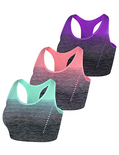 Sykooria Sujetador de Entrenamiento para Mujer Sujetador Deportivo Acolchado Deportivo de Alto Impacto sin Tirantes con Espalda Descubierta Crop Top para Gimnasio Yoga Running