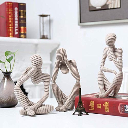 symboat statues Escultura ornamentos decorativos de Figure abstracta de gres para el escritorio de salón