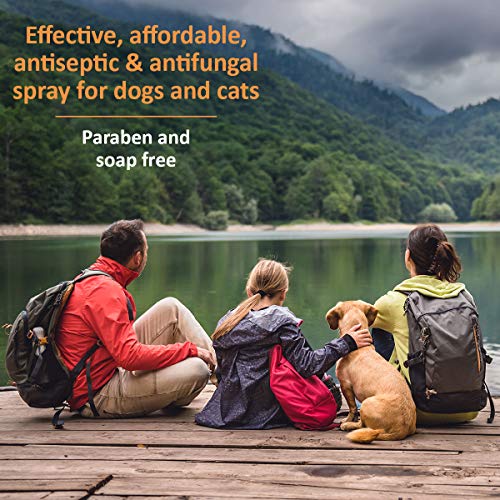 SynergyLabs Fórmula Veterinaria Cuidado Clínico Antiséptico y Antifúngico Spray para Perros y Gatos; 8 onzas líquidas.
