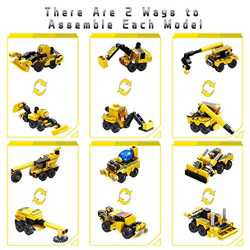 SYOSIN construcción Robot Juguete ingeniería Building Blocks 25-en-1 573 Piezas Conjunto Creativo, vehículos de construcción Juguetes Regalos para 5 6 7 8 9 10 años niños y niñas