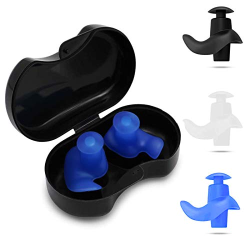 SYOSIN Tapones Oidos Natación, 3 Pares Tapones Oidos de Silicona Reutilizables Impermeable para Nadar, Ducharse, Surfear y Otros Deportes Acuáticos (Tamaño Adulto)