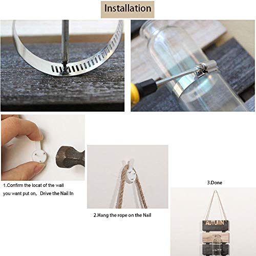 SZETOSY - Jarrón hidropónico colgante para decoración de pared con tablero de madera, para colgar plantas, flores, para decoración del hogar, jardín, sala de estar, cafetería, 30 x 17 cm