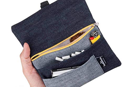 Tabaquera Funda para tabaco de liar vaquera - Pitillera Black Denim