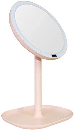 Tabla de maquillaje Espejo de baño con luces LED inteligente LED de la inducción del cuerpo del espejo de iluminación con los granos de la lámpara 30 LED 360 ° de rotación del espejo cosmético encimer