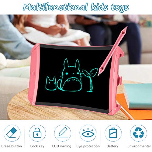 Tablero de Escritura LCD TEKFUN, Tablero de Graffiti, Tablero de Escritura de 8.5 Pulgadas con Bloqueo de Pantalla borrable y función Reutilizable,Cuaderno Escolar y de Oficina, Regalo para niños