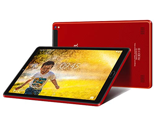 Tablet 10 Pulgadas 4G Android 8.1 Tablet PC , 3GB RAM Quad Core 32GB de ROM, Escalable 64GB Doble Tarjeta SIM Doble HD cámara 8000mAh Batería de Litio Wi-Fi Bluetooth etc - Rojo
