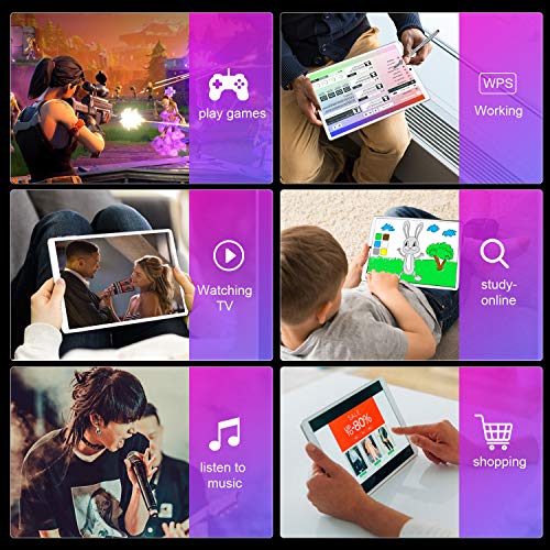 Tablet 10 Pulgadas barats y Buenas 4G Full HD,4GB RAM+64GB ROM 128GB Escalables, Dual SIM Tablet 10 Pulgadas Android 9.0 con Teclado Batería 6500mAh P9