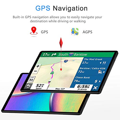 Tablet 10 Pulgadas LNMBBS P30 Android 9.0 5G Wi-Fi Tableta de Procesador Octa-Core, 64GB ROM y 3GB RAM Tablet PC con Tarjeta Sim y Wi-Fi, 13MP y 5MP Cámara, Pantalla HD IPS de 1920*1200, GPS (Negro)