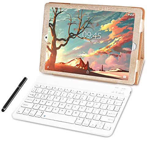 Tablet 10.1 Pulgadas YESTEL Android 8.1 Tablets con 3GB RAM & 32GB ROM y 4G LTE Dual SIM Call, 5.0 MP + 8.0 MP HD la Cámara y 8000mAH-Dorado