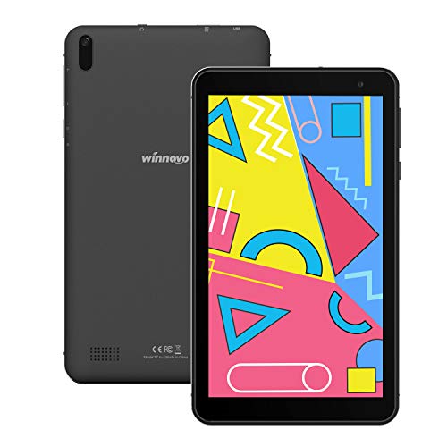 Tablet 7-Pulgadas Android 9.0 WiFi - Winnovo PC Tablets Quad Core MT8163 2GB RAM 32GB ROM HD IPS Doble Cámara Bluetooth GPS FM (Negro)