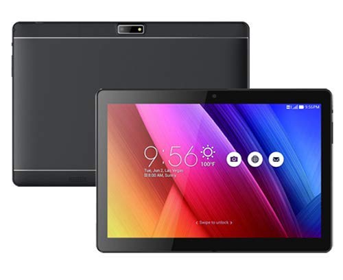 Tablet Android 8.1 10 Pulgadas con 4GB de Memoria ROM de 64 GB incorporada Cámara WiFi GPS Dos Ranuras para Tarjetas SIM para desbloquear la Tableta del teléfono 3G (Negro)