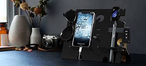 Tabula. Vaciabolsillos Moderno Negro. Decoracion Entrada casa. Organizador Mesa Oficina. Regalo para Navidad, cumpleaños, día del Padre, Aniversario, graduación.