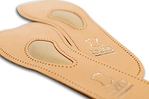 Tacco Exclusive Plantillas Cuero Sin Dedos 3/4 plantillas, Perfectas para Zapatos de Tacón y Casual, Protege Metatarso y Arco del Pie, Calidad Alemana, Todas las Tallas Mujer (38 EUR)