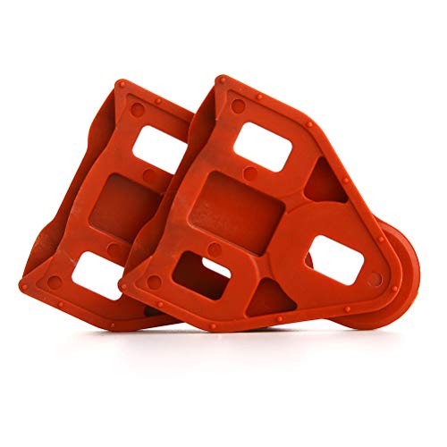 TAIPPAN Bicicleta Autoblocante Pedal de Cala Placa de Bloqueo de Bicicleta de Carretera de 9 Grados para Look Delta Pedal Accesorios de Tacos de Ciclismo de Nylon Rojo