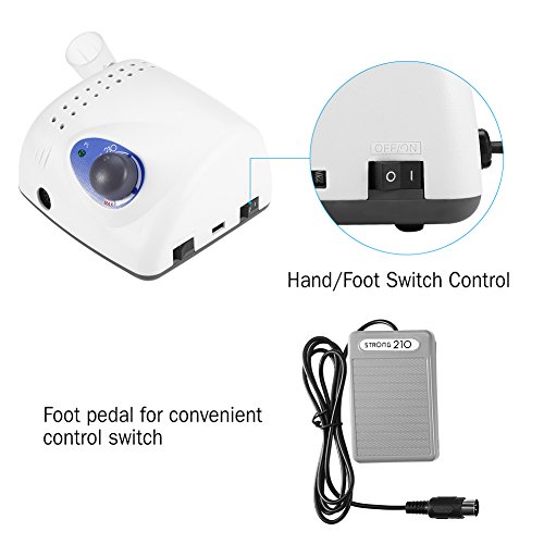 Taladro de uñas eléctrico, Archivo de uñas profesional Kit de pedicura de manicura, Molino de mano para pulir, Juego de manicura y pedicura para el pulido de uñas para uso profesional y uso doméstico