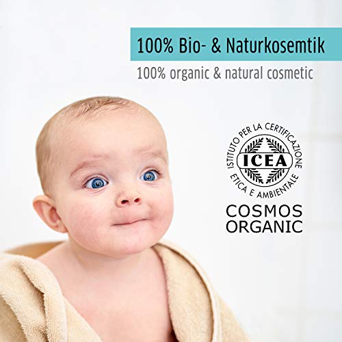 Talco de bebés y aditivo de baño para recién nacidos bebés y niños con almidón de arroz - 100% polvo de arroz orgánico - cosméticos naturales sin talco. Dermatológicamente probado