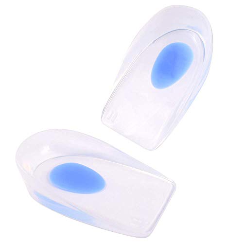Talón tazas gel talón cojín zapato insertar almohadilla-aliviar el dolor de fascitis plantar, espolón óseo del talón y la tendinitis de Aquiles para hombres y mujeres