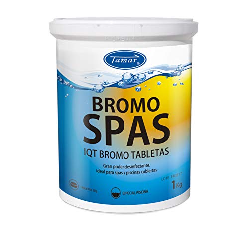 Tamar - Bromo Spas, Tabletas de 20 grs, Especial para Spas/Piscinas cerradas, Bote de 1 Kilo.