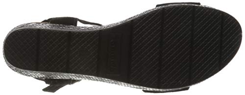 Tamaris 1-1-28013-24, Sandalia con Pulsera para Mujer, Negro (Black/Ethno 025), 38 EU