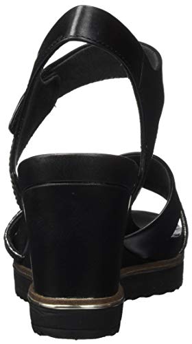 Tamaris 1-1-28350-24, Sandalia con Pulsera para Mujer, Piel Negra 003, 38 EU