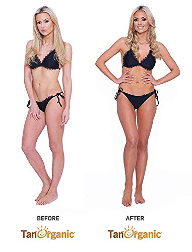 TanOrganic: Guante Exfoliante y Autobronceador sin Rayas, ni Sol Dúo 2 en 1, puede ser usado en la ducha, y así preparas tu piel para el perfecto bronceado artificial.